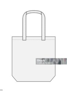 Tote bag / shopping bag / eco bag template illustration (white)